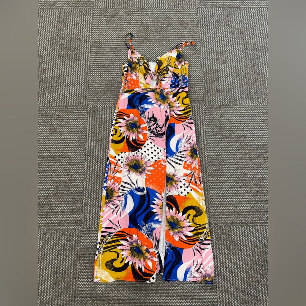Walter Baker Natasha Midi Dress in Floral Blue Multi, size 10 - Picture 4 of 9